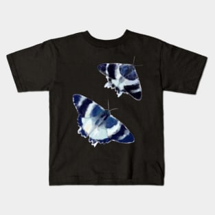 Tropical blue night moth Kids T-Shirt